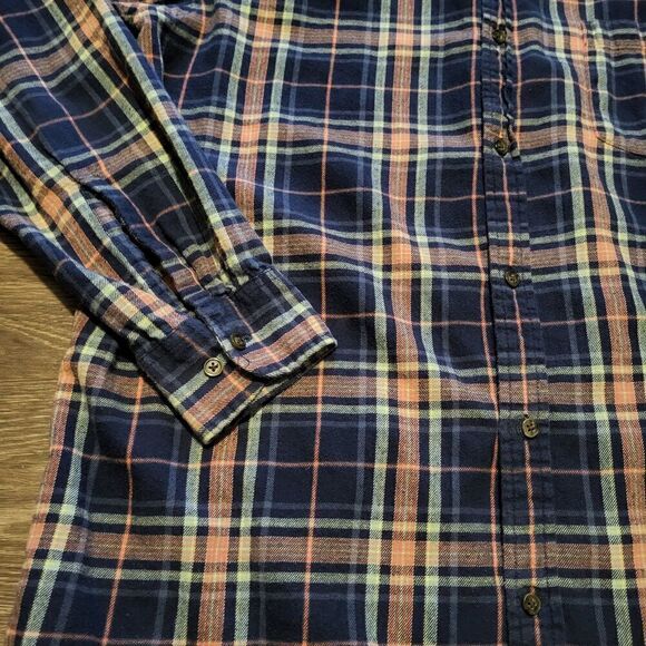 The Foundry Supply Co Flannel Button Up Shirt Mens Size Large Tall LT - Picture 2 of 8